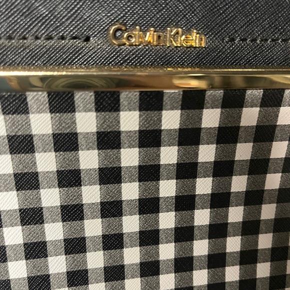 Calvin Klein Black and White Checkered Crossbody Bag - Picture 3 of 8